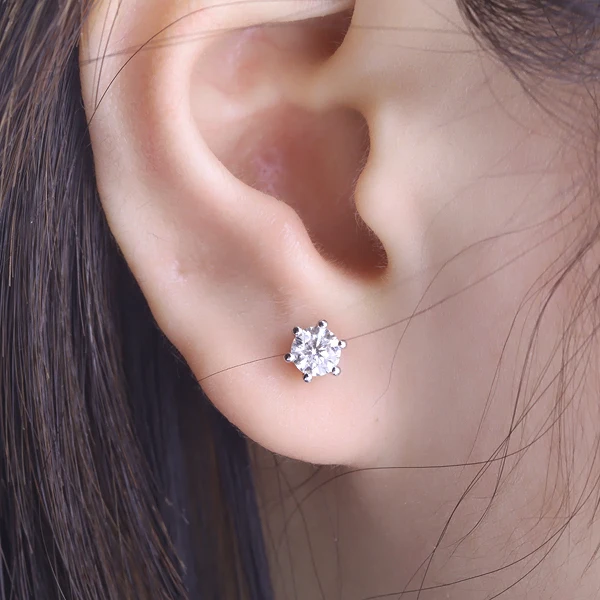 Серьги гвоздики женские из белого золота с бриллиантами|earrings for|earrings for womenearrings free