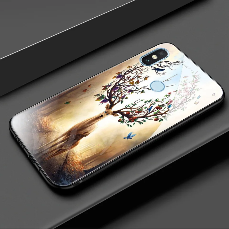 Tempered Glass Case For Xiaomi Redmi Note 5 Pro 4X Coque Silicone Luxury Back Cover Case For Xiomi Xiaomi Mi A1 8 Redmi 5 Plus   (17)
