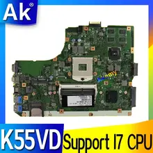 AK K55VD материнская плата для ноутбука ASUS K55VD K55A A55VD F55VD K55V K55 Тесты оригинальная материнская плата Поддержка для I7 Процессор