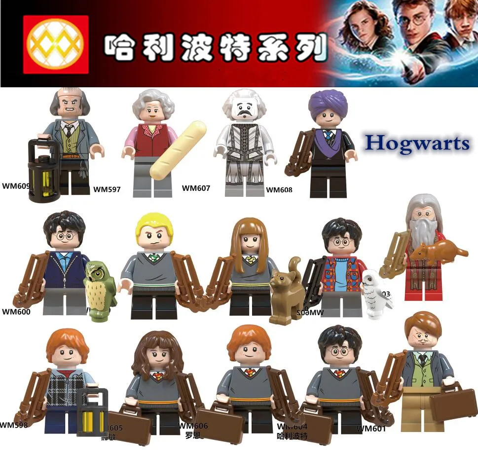 

Single Hogwarts Ghost Filch Quirrel Invisible Hermione Malfoy Lupin Model Building Blocks Kids Toys Gift