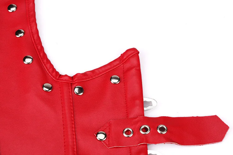 Halter Leather Corset Underbust Bustier