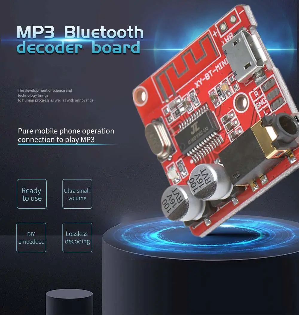 MP3 Bluetooth декодер доска без потерь автомобильный Динамик аудио усилитель модифицированный модуль Bluetooth 4,1 цепи стерео модуль приемника 5V