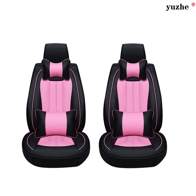 2 pcs Leather car seat covers For Hyundai IX35 IX25 Sonata Santafe Tucson ELANTRA Accent Verna I30 car accessories styling