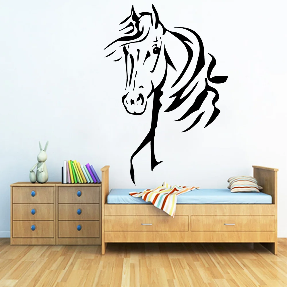 Amusing horse Vinyl Wall Sticker Home Decor Stikers Bedroom Nursery Decoration Sticker Home