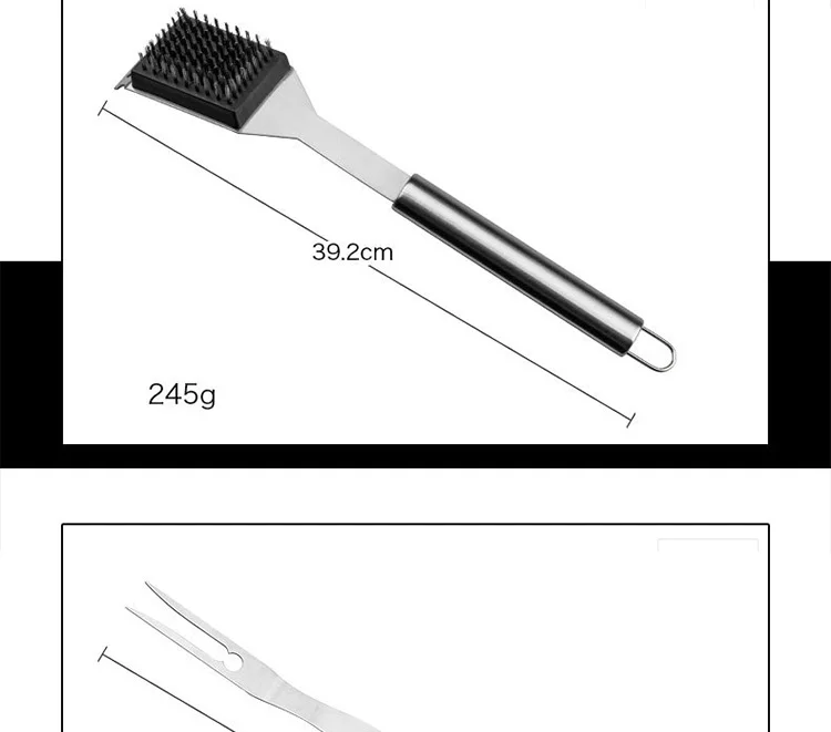18 шт. принадлежности для гриля и барбекю набор-сверхмощная посуда для гриля из нержавеющей стали с нескользящей ручкой в алюминиевом корпусе