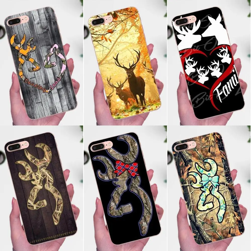 

For Huawei Mate 7 8 9 10 20 P8 P9 P10 P20 P30 Lite Plus Pro 2017 High Quality Phone Accessories Case Browning Hunting Deer Top
