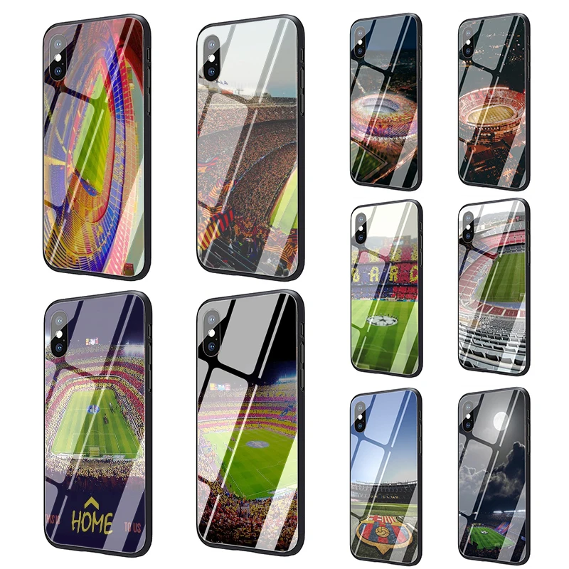 

Barcelona Spain Estadio Camp Nou Good-looking Tempered Glass phone cover case for iphone 5 5s 6 6s 7 8 plus X XR XS 11 pro Max