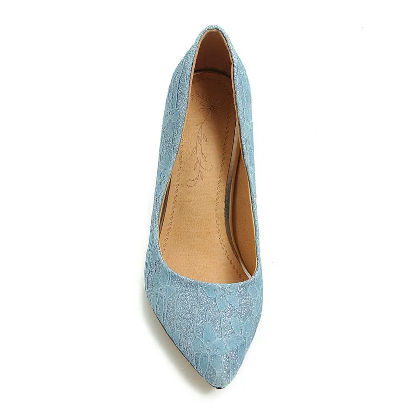 ESVEVA 2019 Women Pumps Slip on Pointed Toe PU Leather+Lace Thin Super High Heel Fashion Shallow Shoes Spring/Autumn Size34-43 ESVEVA 2019 Women Pumps Slip on Pointed Toe PU Leather+Lace Thin Super High Heel Fashion Shallow Shoes Spring/Autumn Size34-43