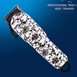 white flower 100-240 В профессиональная машинка для стрижки волос электрический триммер для волос 0,1 мм машинка для стрижки волос триммер Стрижка машинка для стрижки волос перезаряжаемая - Цвет: white flower
