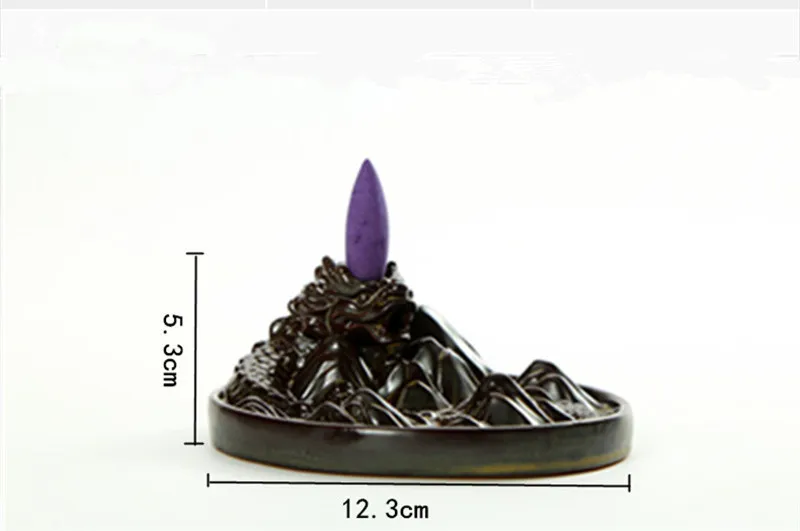 Керамика ладан горелка держатель катушки высокая гора течет вода конусные благовония с возвратным потоком печи домашний декор Тибетский