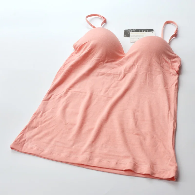 Dorislen женские топы модал регулируемый ремень Camisole мягкий Camis спальная одежда - Цвет: pink
