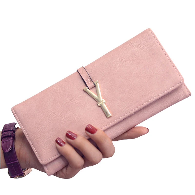 

2019 New Women Leather Wallets Female Purses High quality Ladies Bags ID card holders Long style Purse Bolsa wallet coin keeper