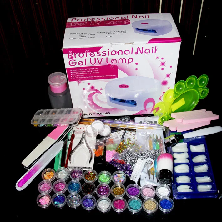 Nail levert Hoogwaardige Full W UV Lamp Droger Nail Art Care Tool Acryl Poeder Tips Glitter Nail Kits|tool medical|tools screwdriverpowder beads AliExpress