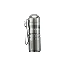 Jetbeam MINI-1 Super Mini Powerful and Rechargable Cree XP-G2 LED Led Flashlight Titanium Keychain by 10180 Battery