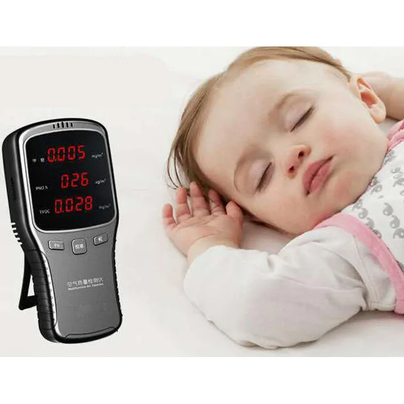 

Detector HCHO TVOC PM1.0 PM2.5 PM10 Monitor Digital Gas Analyzer Household PM 1.0 2.5 10 Air Quality