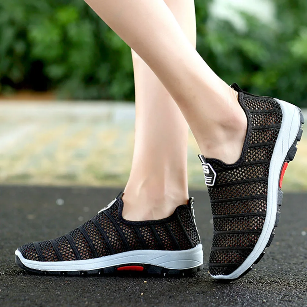 2019 Men's hollow flying woven mesh breathable sneakers lightweight soft bottom non-slip running shoes sneakers platform 40J14 (18)