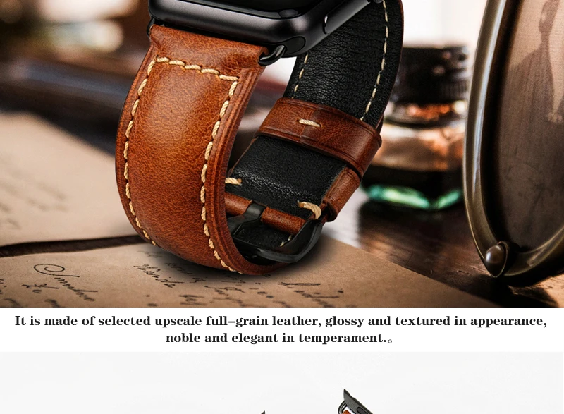 MAIKES ремешок для часов итальянские кожаные часы аксессуары для Apple watch группа 42 мм 38 мм серия 3 2 1 iwatch 4 мм 44 мм 40 мм Ремешки для наручных часов