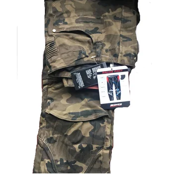 

SCOYCO motorcycle riding jeans Stretch camouflage locomotive trousers Anti-breaking Retro casual knight pants Camouflage color