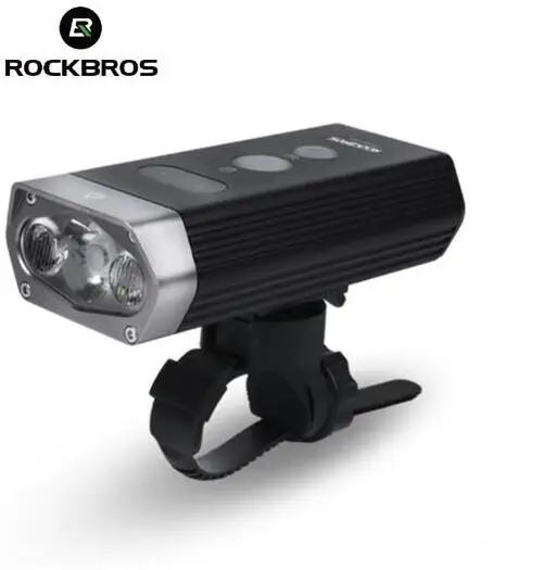 

ROCKBROS Bike Light Front 1800Lm 2 Led Bike USB Rechargeable Bicycle Light 5200 MhA Li-Battery Cycling Flashlight Power Bank