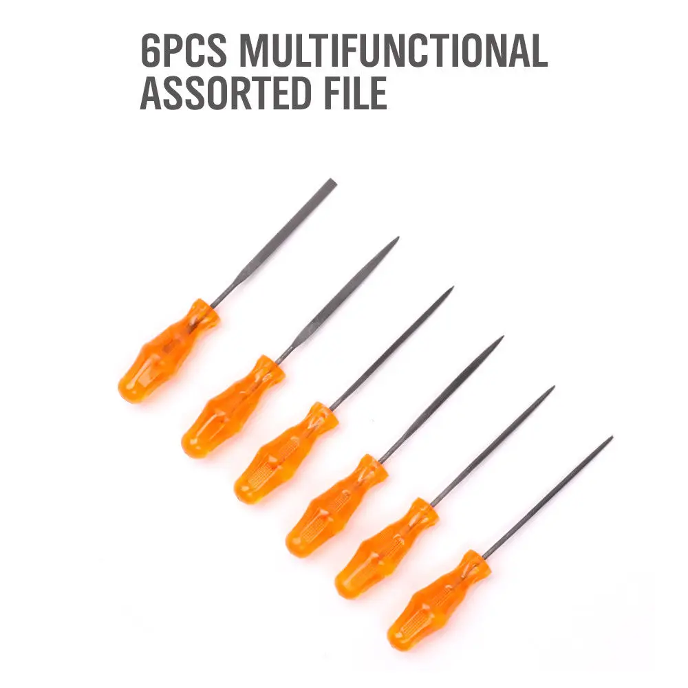 HORUSDY 6pcs Assorted File Set Metal Filing Rasp Needle File Wood Tools Hand Woodworking Metal Grinding Mini Hand Tool Set