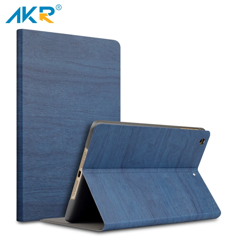 

2017 Smart Cover for iPad Pro 10.5 inch Retina Case Stand Auto Wake Up Wood Grain PU leather AKR