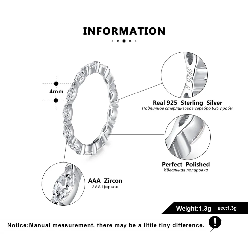 ORSA JEWELS Настоящее 925 пробы серебряные женские кольца AAA кубический циркон модное обручальное кольцо ювелирные изделия Круглый перстень для дам SR71