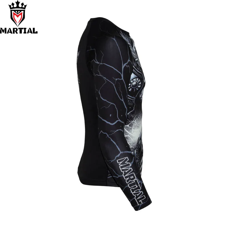 Боевые искусства: WARRIOR BJJ Rashguard сублимационная печать ММА компрессионная Джерси