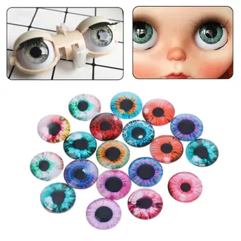 

20Pcs Glass Doll Eyes Animal DIY Crafts Eyeballs Handmade 8/12/18mm Dinosaur Model Eyeball