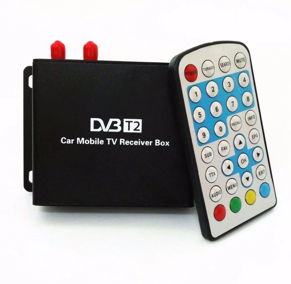 HD Автомобильный мобильный ТВ тюнер DVB-T2 приемник внешний цифровой ТВ приемник 1080P Eruope рынок H264 двойной тюнер/антенна Два чипа MEPG4