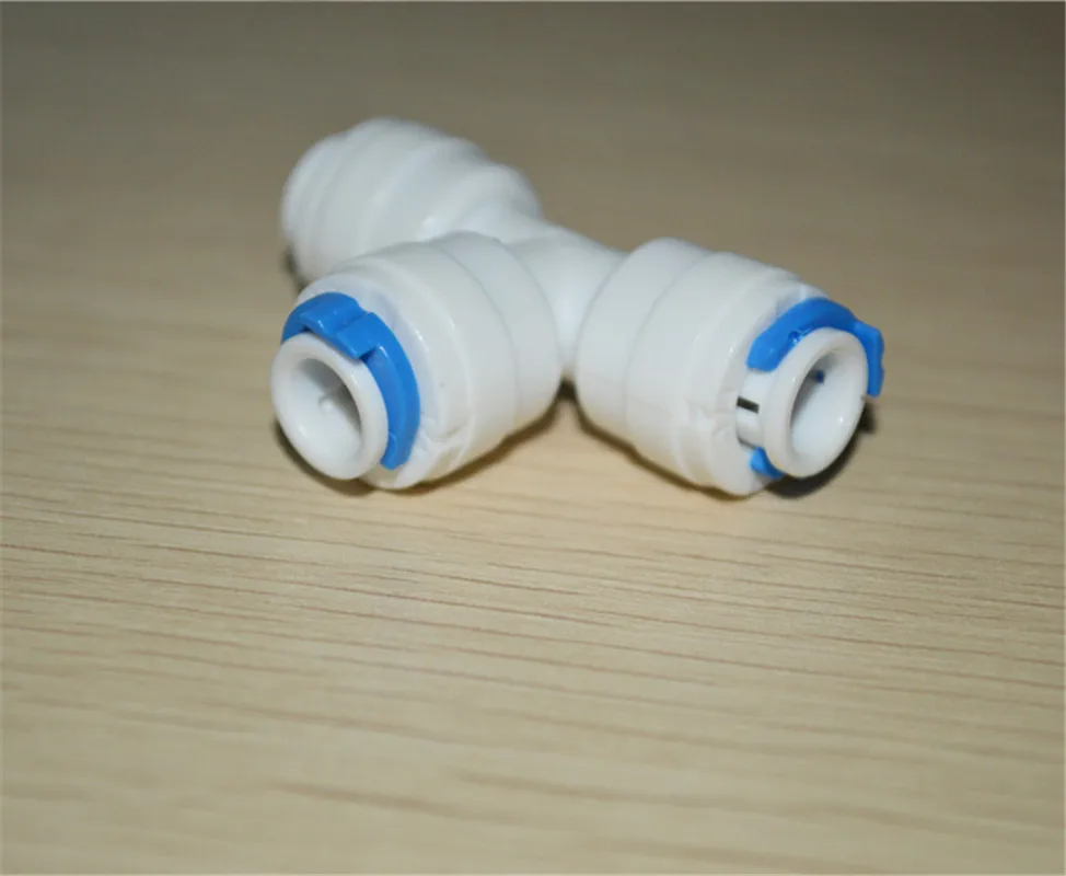 

10pcs 1/4" OD Equal T Quick Connector Tee Fitting RO Water Purifier Reverse Osmosis Aquarium System Connector Fitting