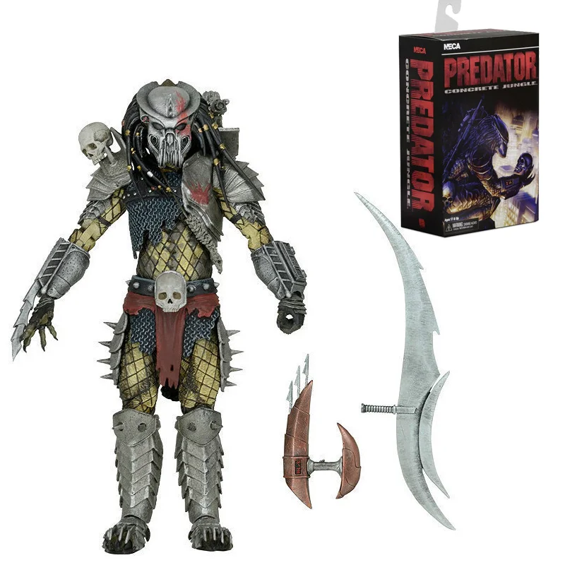 

HEYZO 22cm Aliens vs Predator Series Concrete Jungle NECA Predators Scarface PVC Action Figure Collectible Model Toy