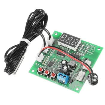 

1PC Two way heat dissipation PWM four wire fan temperature controller 12V24V48V temperature speed display stop alarm Board