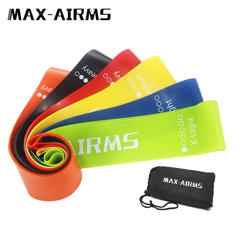 <+> Maxairms Resistance Bands Set 6 уровней Тренировки для фитнеса Тренажерный зал оборудование резиновы ✔