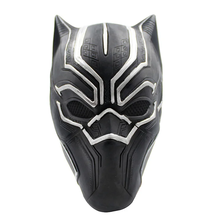 

Free shipping New Black Panther Masks Movie Fantastic Four Cosplay Men's Latex Party Mask for Halloween