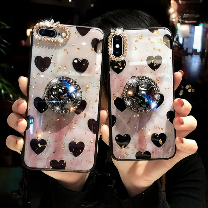 

for iphone x xr xs cover jewelled clear Transparent water diamond soft tpu case for iphone 6 7 8