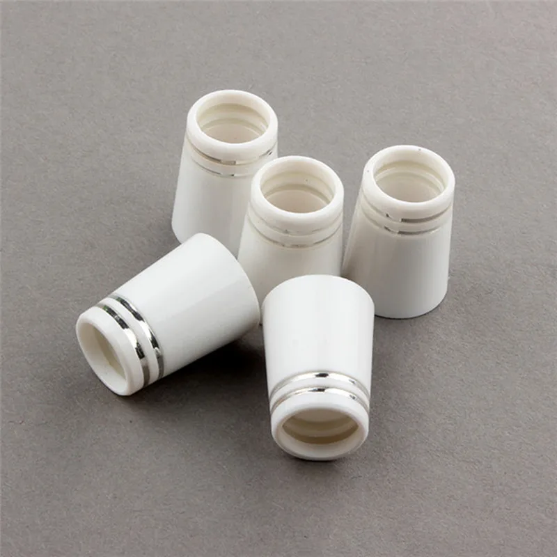 White Golf Ferrules With Double Silver Trim Ring (4)