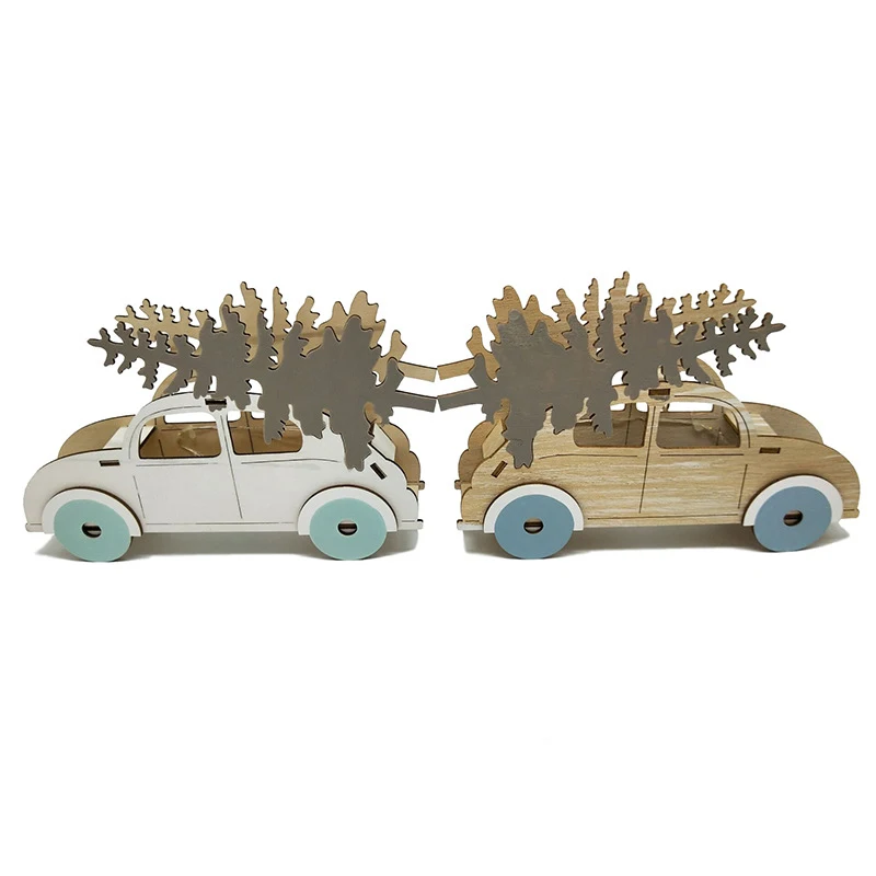 

New Arrival Wooden Light Car Model Craft Figurines Simple Wood Car Miniatures Home Decoration Accessories Birthday Gift Kids Toy