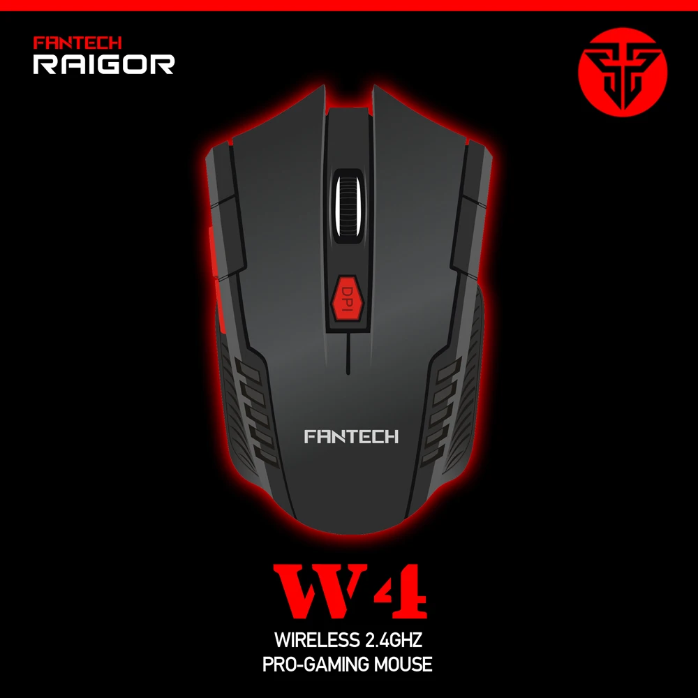 

FANTECH 2.4GHz Wireless Gaming Mouse Adjustable 2000 DPI 10M Remote control distance Optical Computer Mouse 6 Butoons mouse game