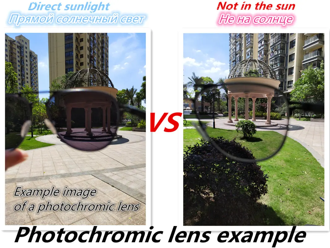 High quality titanium frame photochromic myopia lens men's sunglasses prescription glasses can be customized