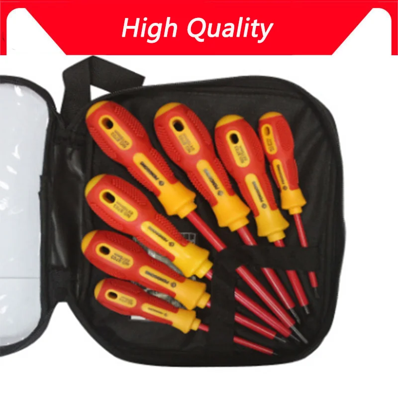 

7Pcs Insulated Screwdriver Set 1000V Phillips Slotted Electrician Set Screw bolt driver Bits Voltage Magnetic CR-V Hand Tools