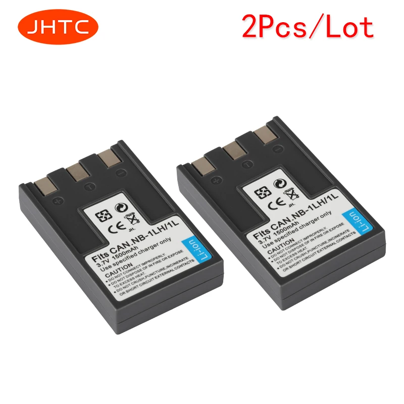 

JHTC 2Pc/LOT 1500mAh NB-1L, NB-1LH NB1L, NB1LH Battery for Canon S110 Digital ELPH, S200, S230, S300, shot S330, Powe