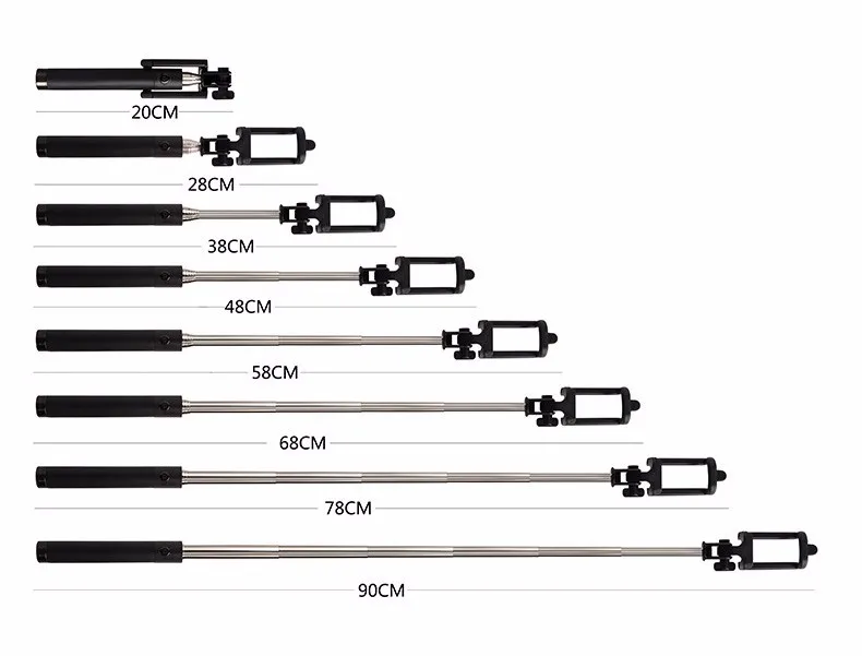 Выдвижная переносной мобильный телефон монопод Камера держатель штатива автоспуска селфи палка для iPhone samsung HUAWEI XIAOMI
