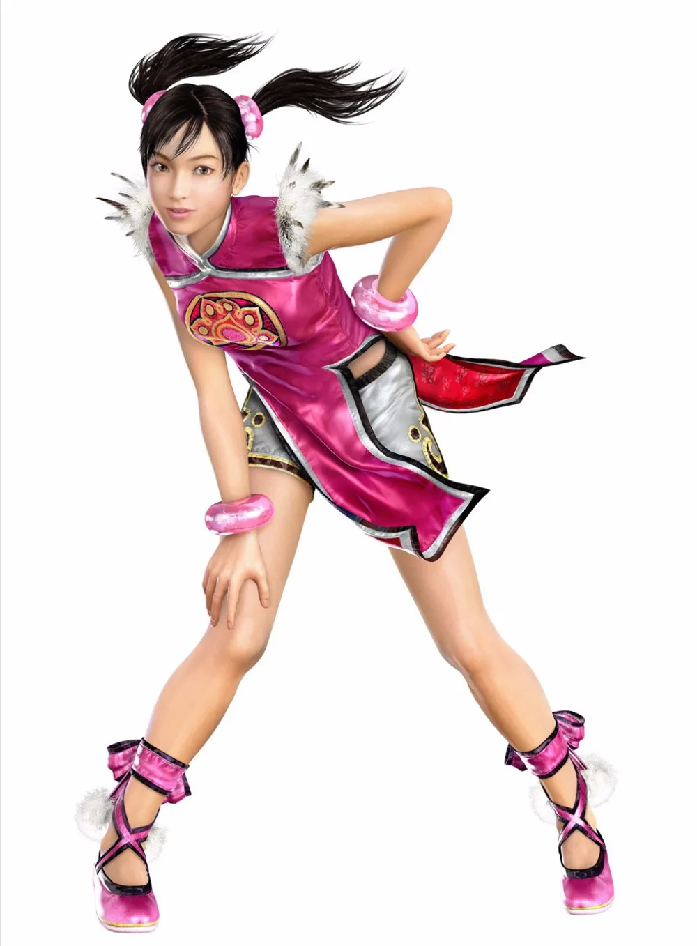 Tekken Ling Xiaoyu Косплей Желтый/Красный Обувь