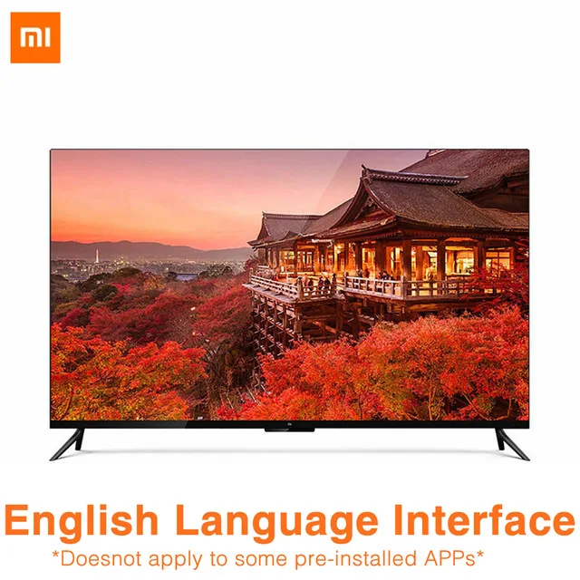 Xiaomi tv 4 55 дюймов 4K смарт ультра тонкий телевизор с настенным и настольным ультра узким металлическим каркасом 2 ГБ 8 ГБ Смарт ТВ