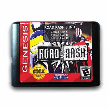 

Road Rash 1 2 3 with Saving Function 16 bit Game Cartridge for Sega for MegaDrive Genesis PAL and NTSC Video Console