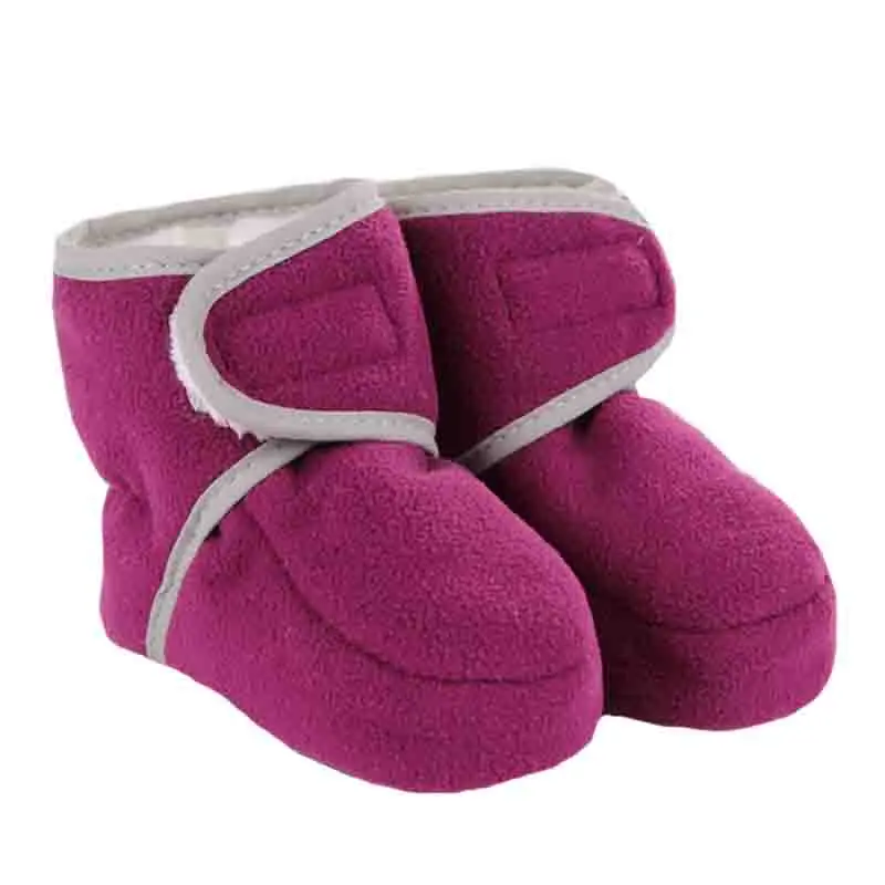 Зимняя обувь для малышей; милая теплая хлопковая обувь для малышей; мягкая однотонная обувь из флока для маленьких девочек