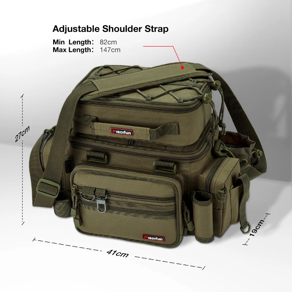  Piscifun Large Capacity Fishing Bag Portable Multifunctional Tackle Box Bag Multipurpose Outdoor Hi - 32913966101