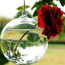 12 см подвесной стеклянный шар, прозрачная ваза, украшение для дома/свадьбы