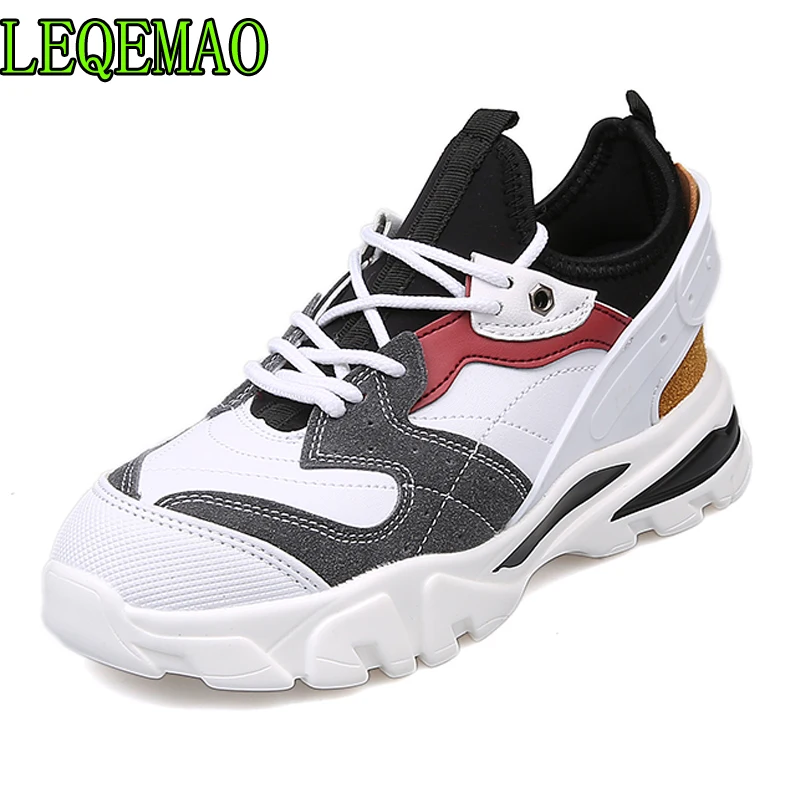 Blanches forme 2019 Causalité Chaussure Mode Femmes Printemps Chaussures Femme Plus Cuir En Dames Nouvelle De