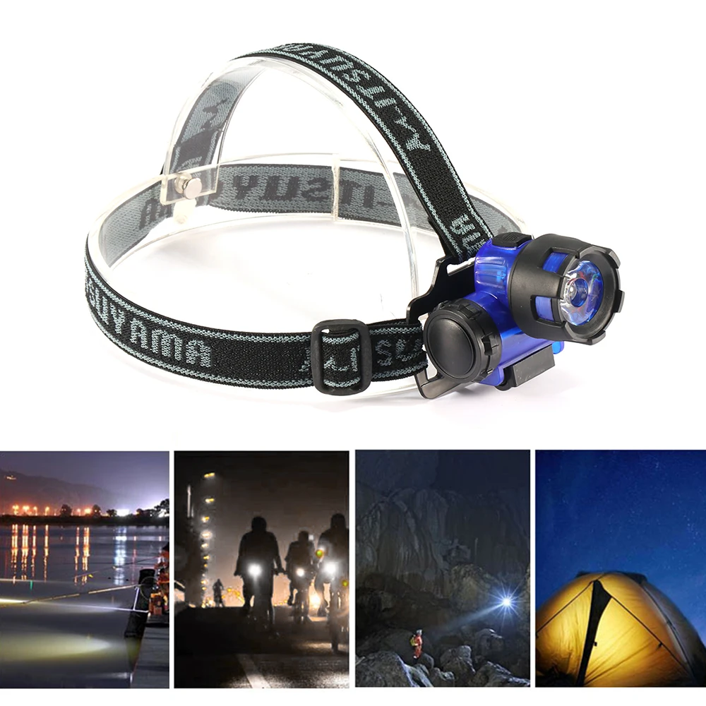 

LED Headlight 3W LED with Soft Head Mounted Head Torch Light Battery Powered for Searching Routine Patrol Night Riding